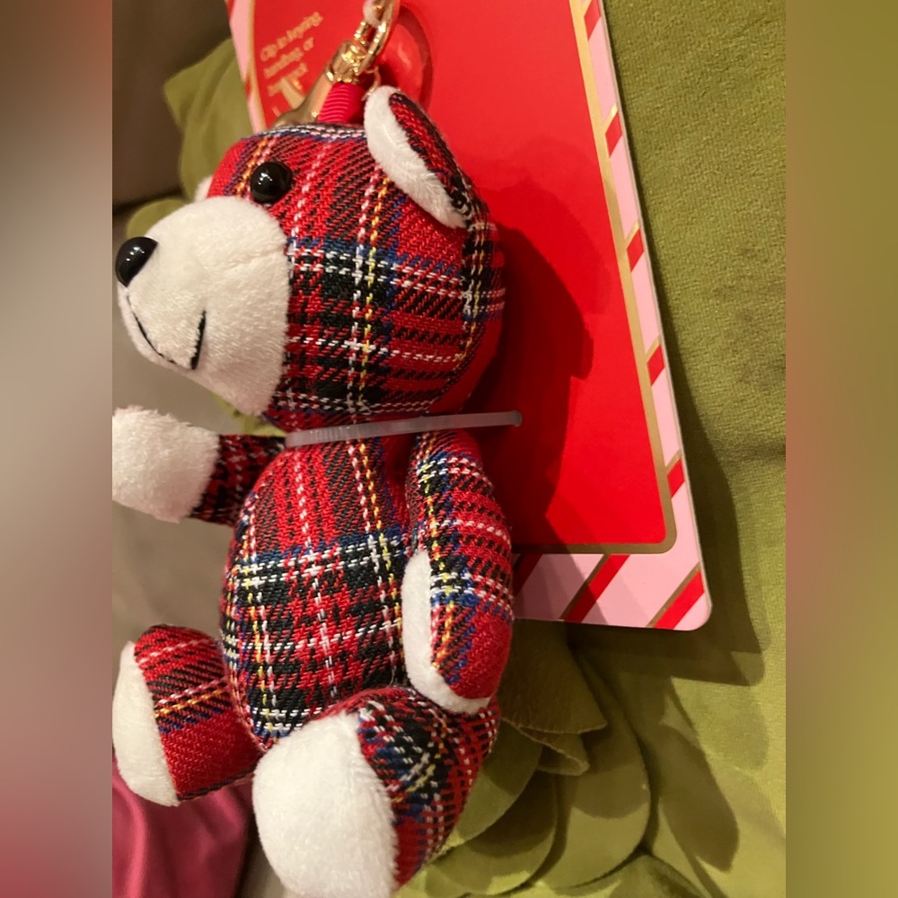 Piper K Red Plaid Bear Keychain - Picture 5 of 5